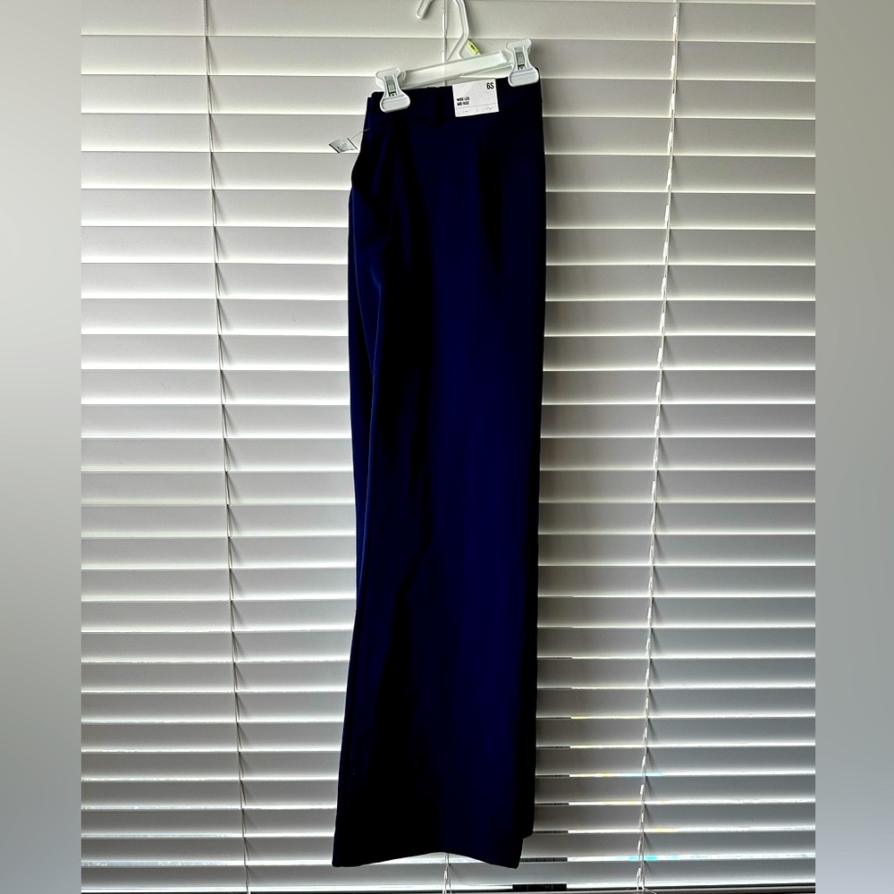 NWT Express Navy Blue Wide-Leg Mid-Rise Pants – Size 6S